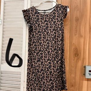 SHEIN Leopard Print Midi Dress